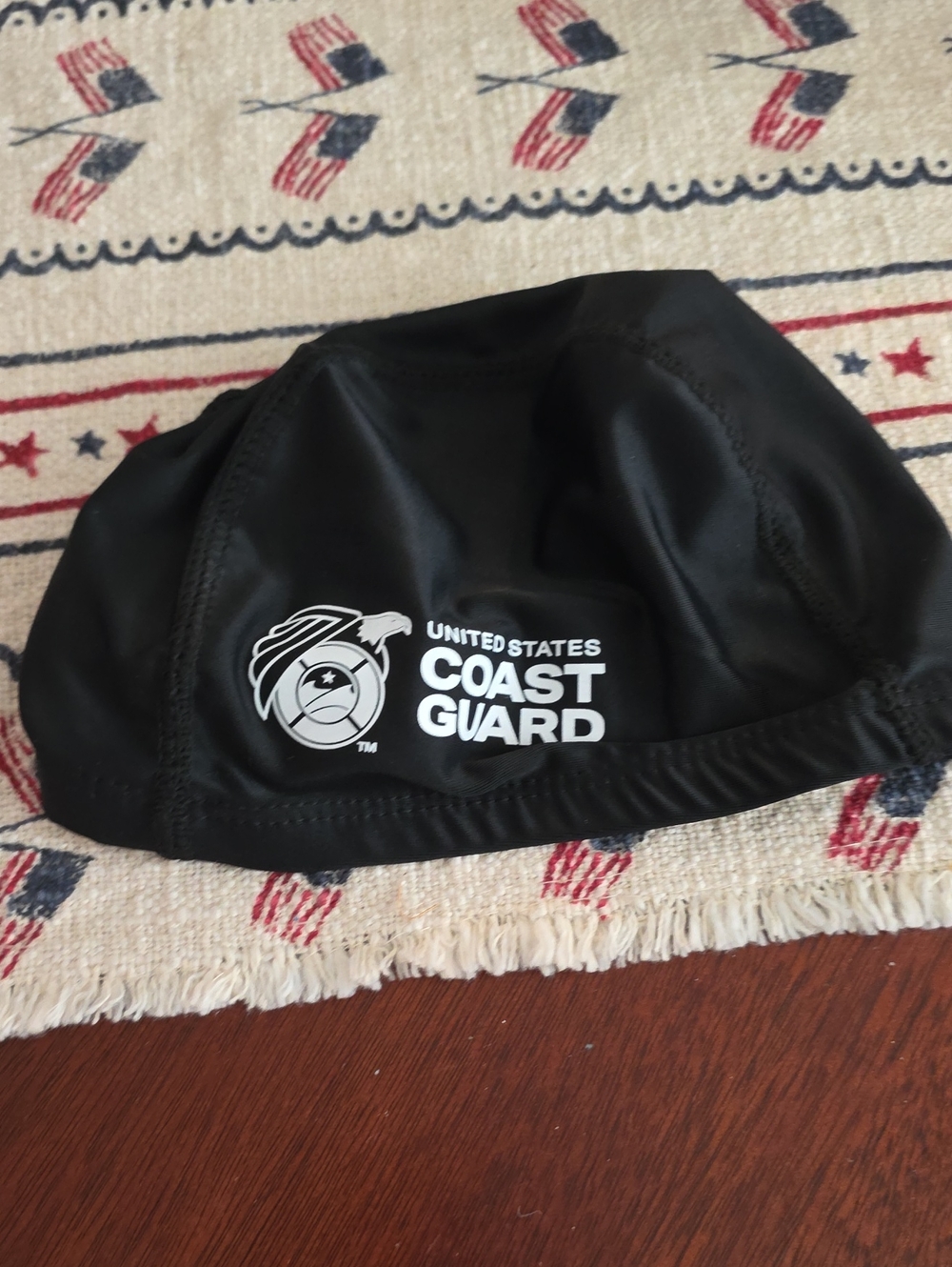 United States Coast Guard Black Swim Cap
